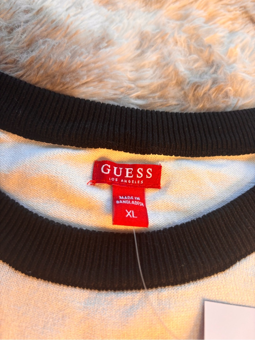 GUESS Black & white Logo Stripe Knit Dress - Picture 3 of 6